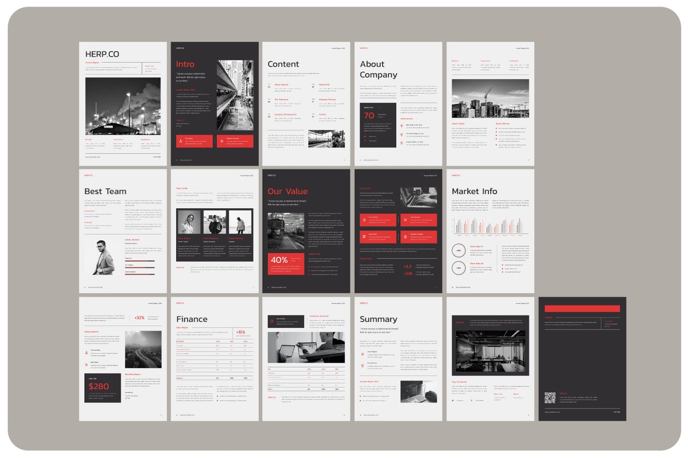 高端时尚大数据宣传册画册房地产楼书VI设计模板