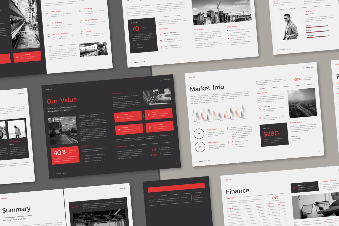 高端时尚大数据宣传册画册房地产楼书VI设计模板