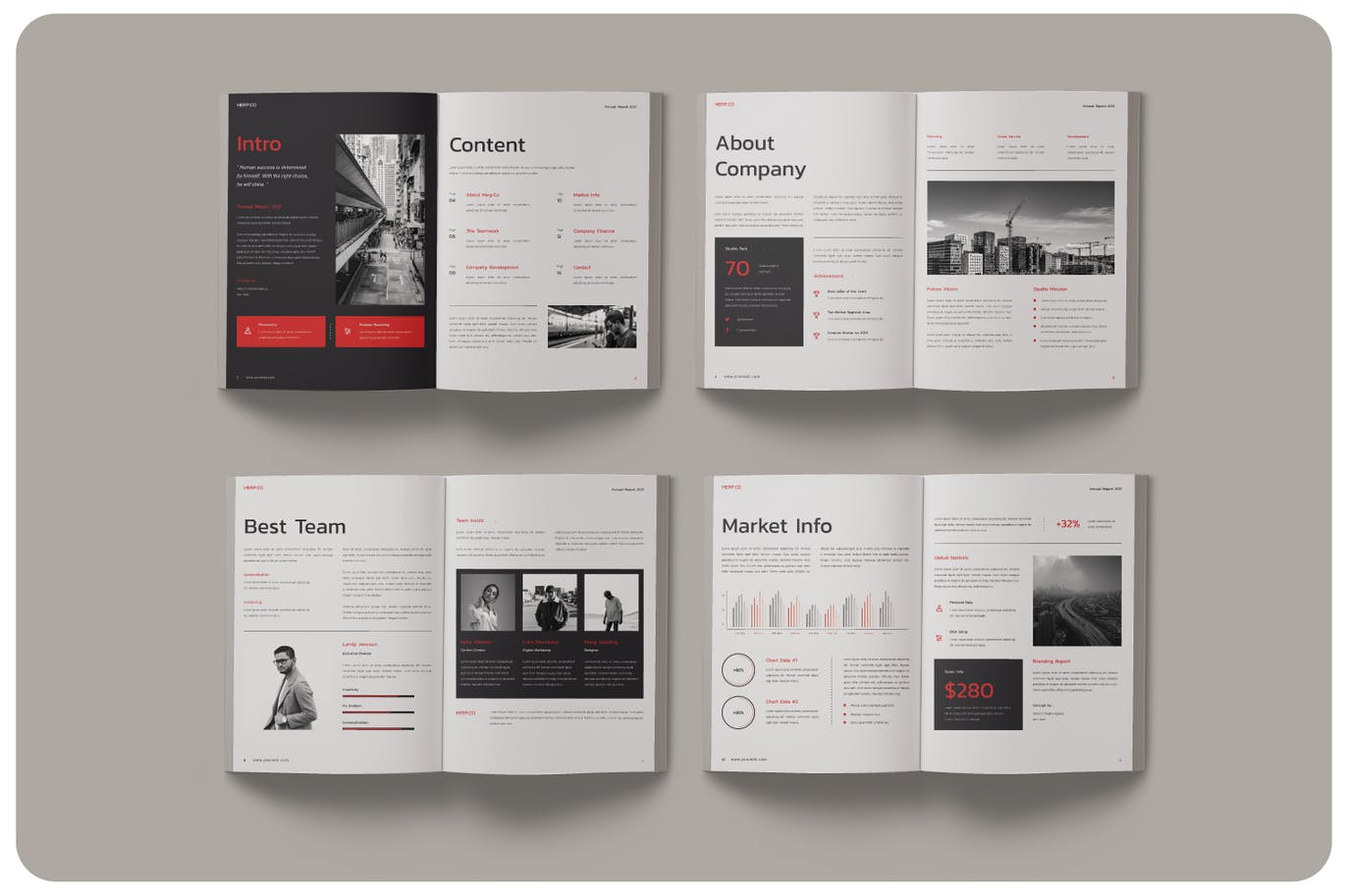 高端时尚大数据宣传册画册房地产楼书VI设计模板