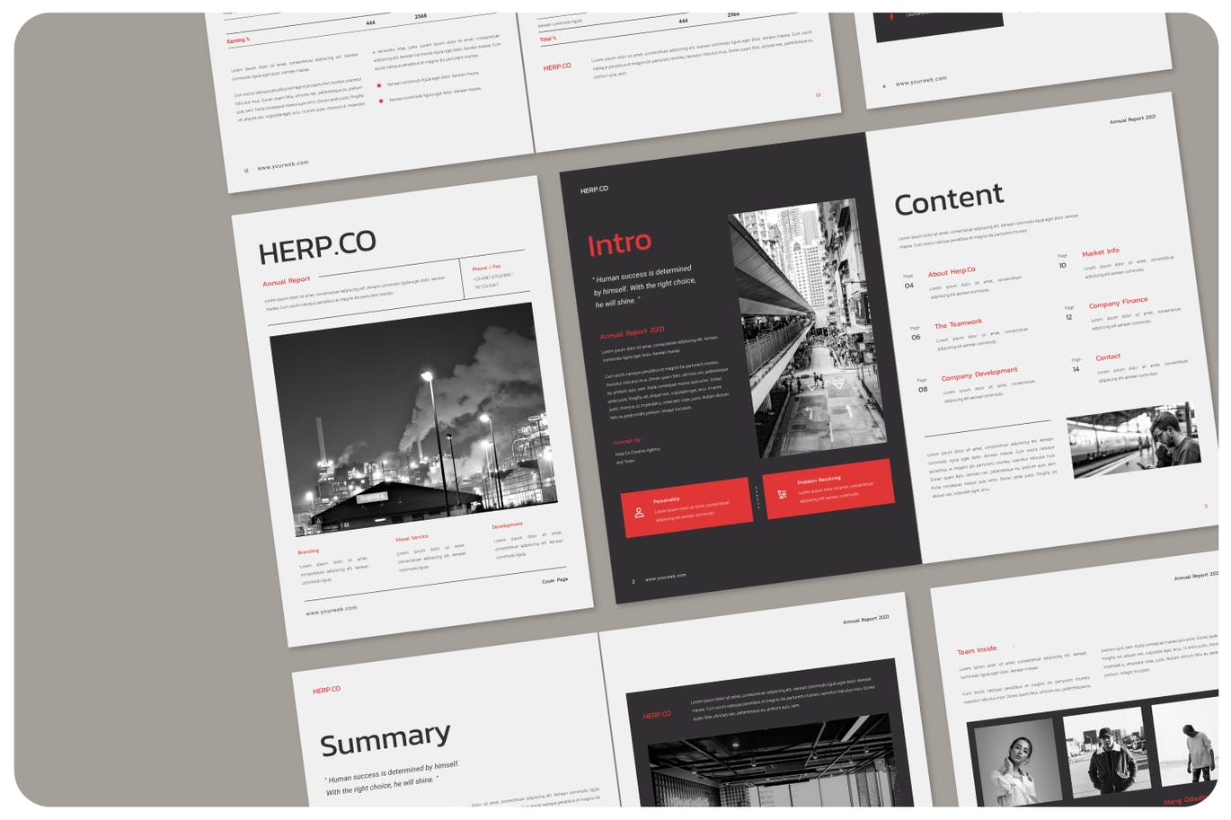 高端时尚大数据宣传册画册房地产楼书VI设计模板