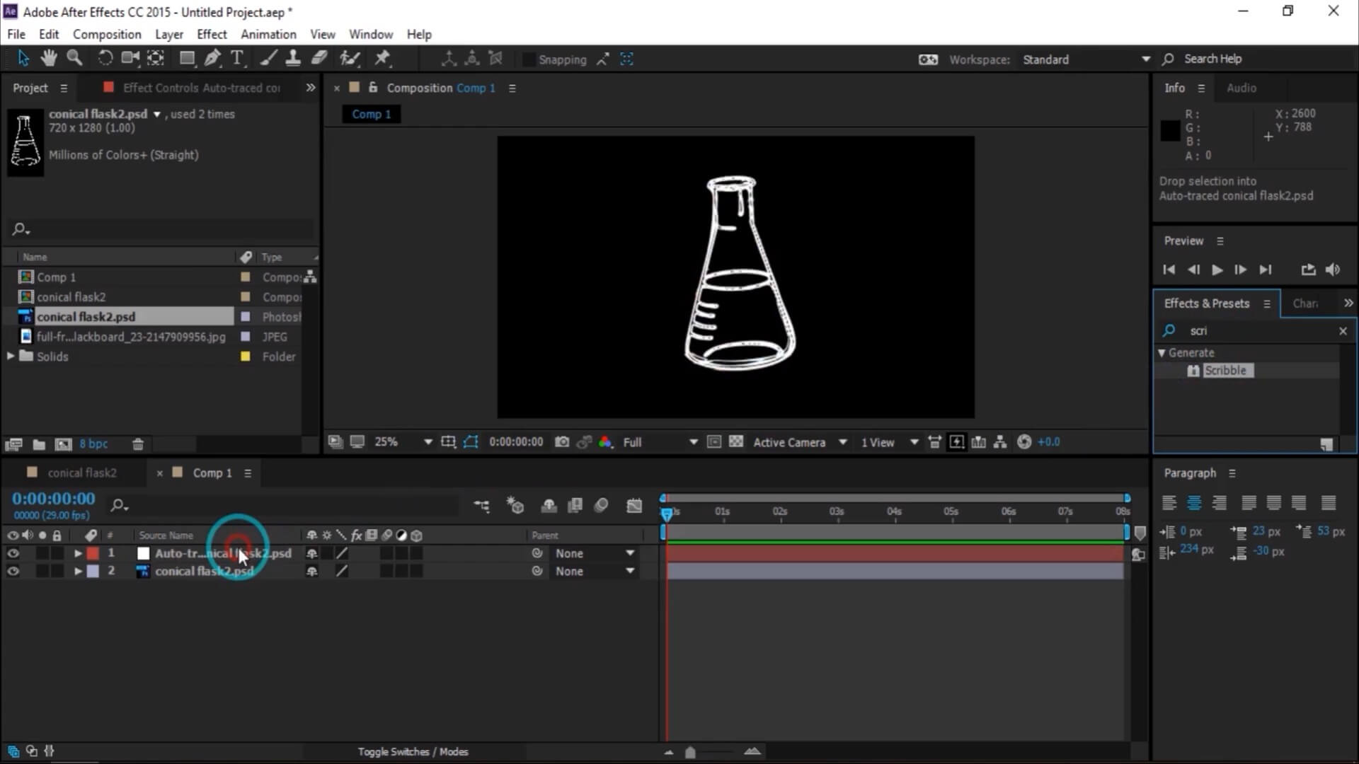 AE和Photoshop制作粉笔黑板动画以及文字设计教程