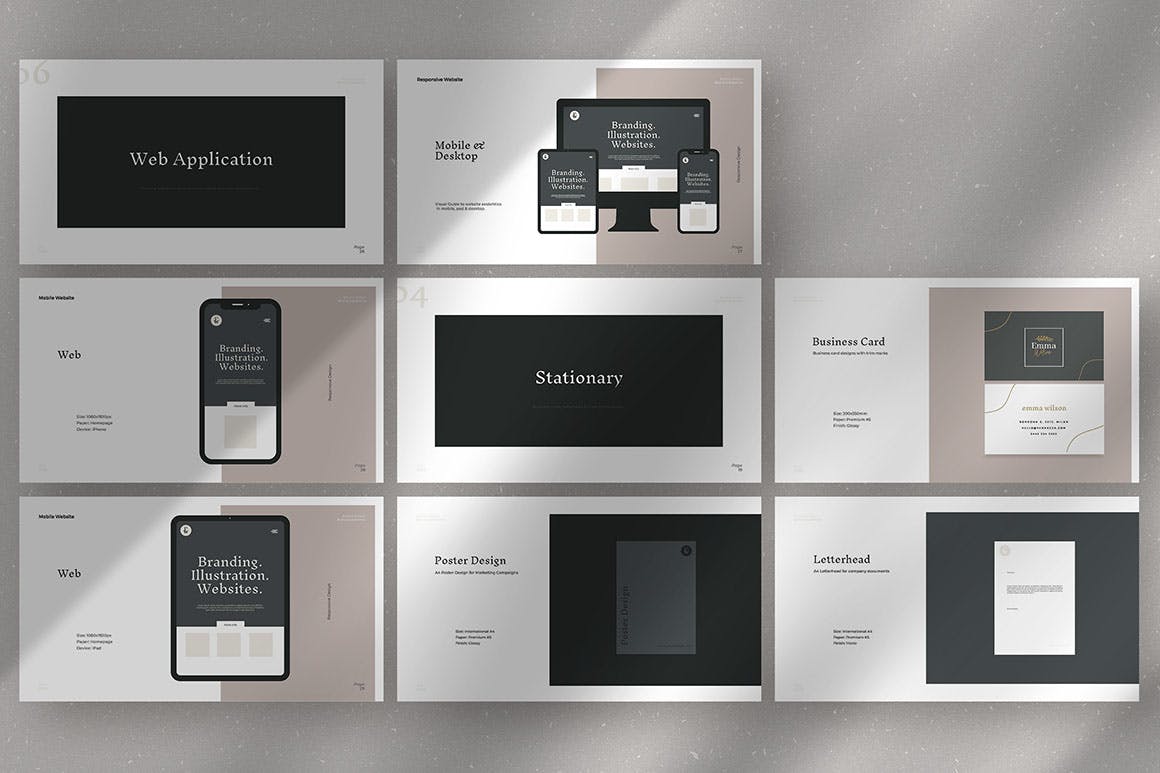 专业简洁高品质VI手册设计模板