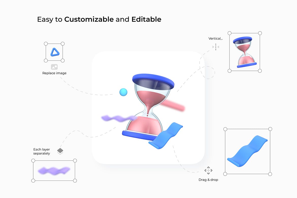 3D立体风格购物促销插图双11电商UI设计插画合集（中）