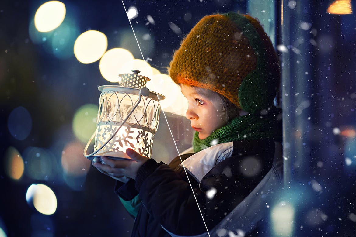 电影级效果海报下雪效果PS动作