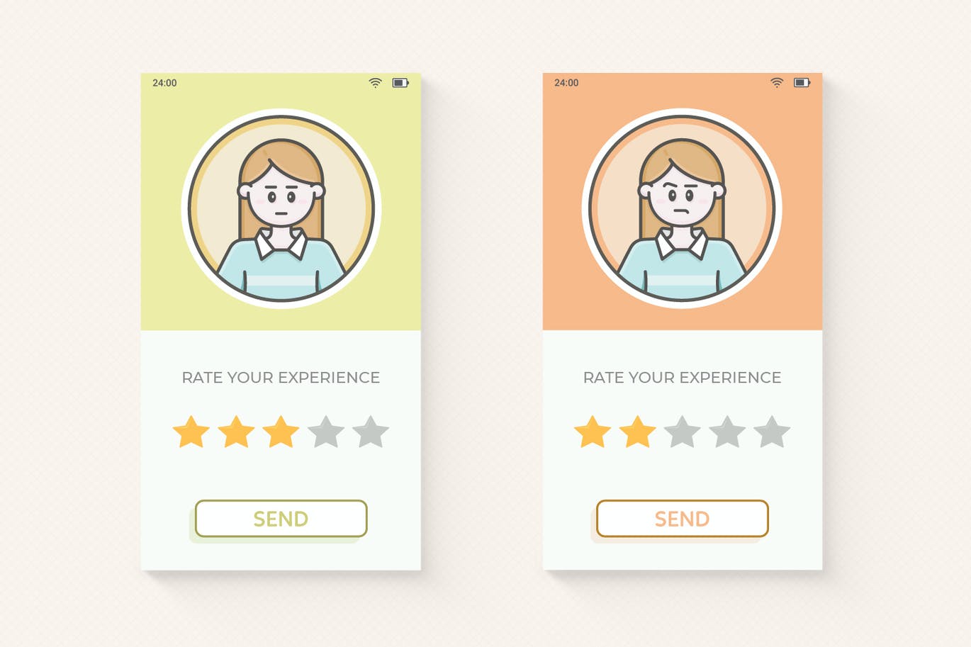 时尚简约虚拟角色头像体验插图插画素材