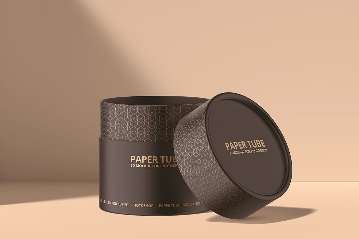 包装设计纸筒模型PSD样机素材
