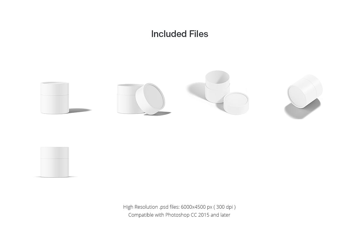 包装设计纸筒模型PSD样机素材