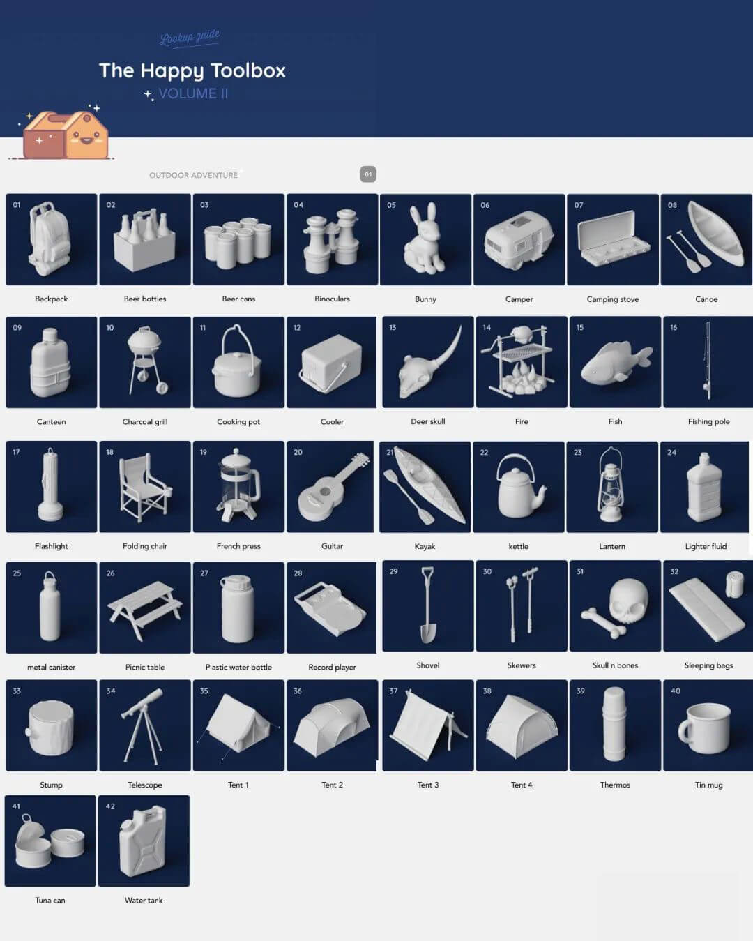 价值1499元灰猩猩GSG第二套模型包180个4类高质量C4D素材