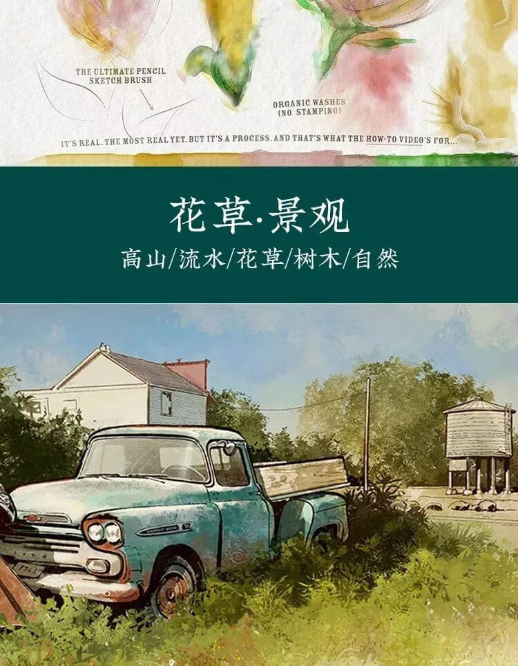 PROCREATE资源礼包合集，6500款笔刷+全套教程，插画师必备！