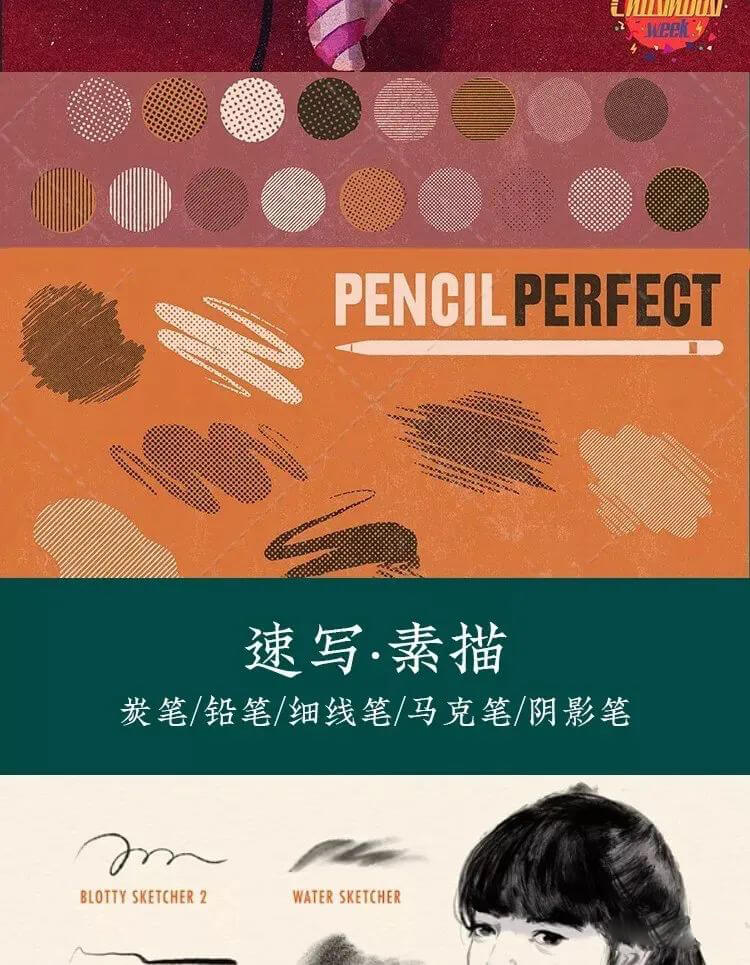 PROCREATE资源礼包合集，6500款笔刷+全套教程，插画师必备！