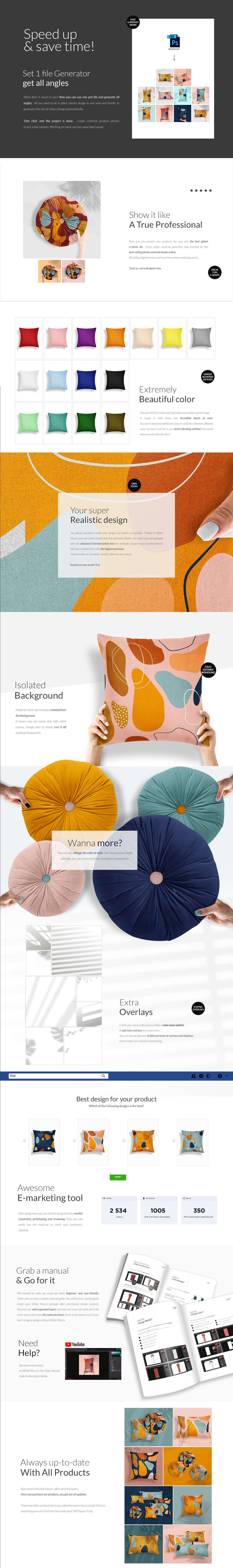 手持枕头图案设计PSD样机素材