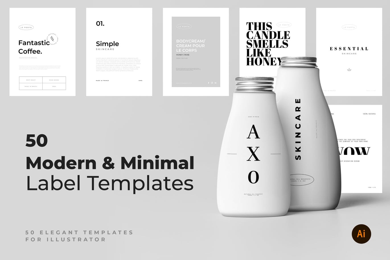 50个时尚高端多用途标签设计模板集合