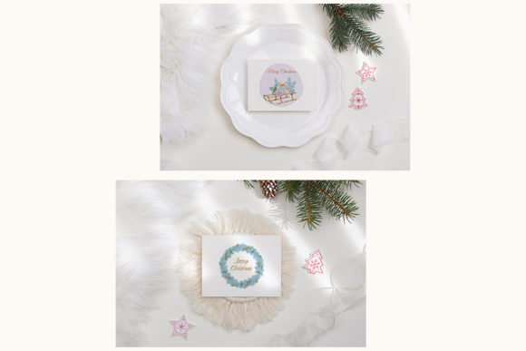 23个圣诞贺卡展示样机PSD套装素材