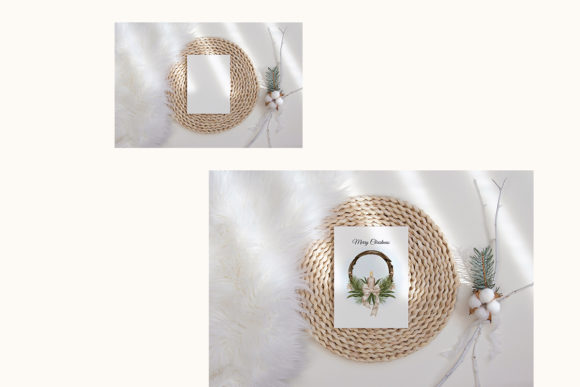 23个圣诞贺卡展示样机PSD套装素材