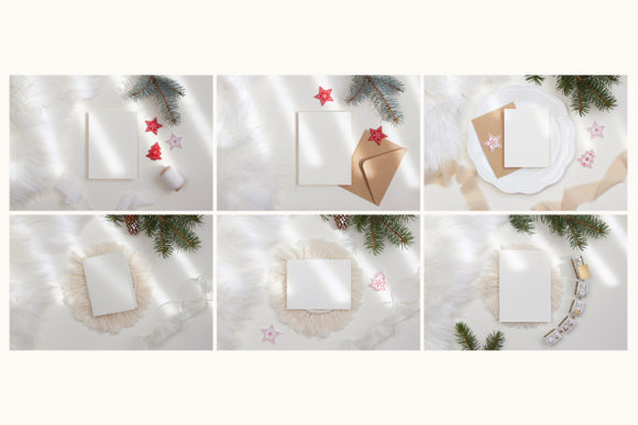 23个圣诞贺卡展示样机PSD套装素材