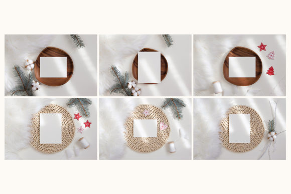 23个圣诞贺卡展示样机PSD套装素材