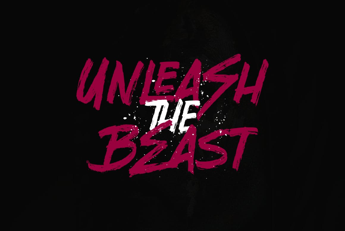 时尚高端手绘手写中国风毛笔字水墨字体