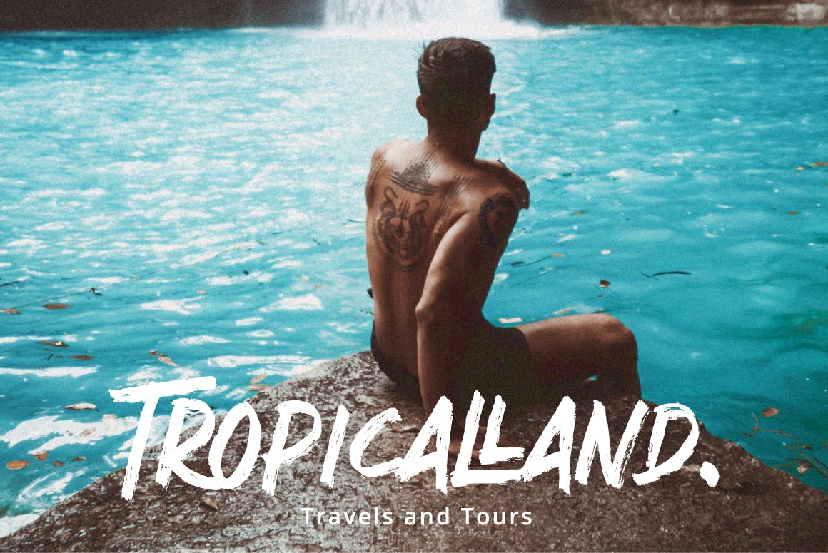 时尚高端手绘手写中国风毛笔字水墨字体