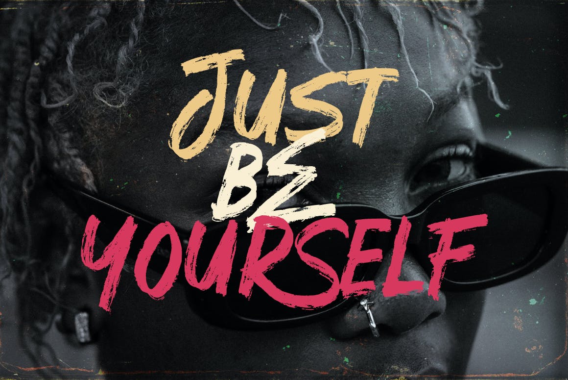 时尚高端手绘手写中国风毛笔字水墨字体