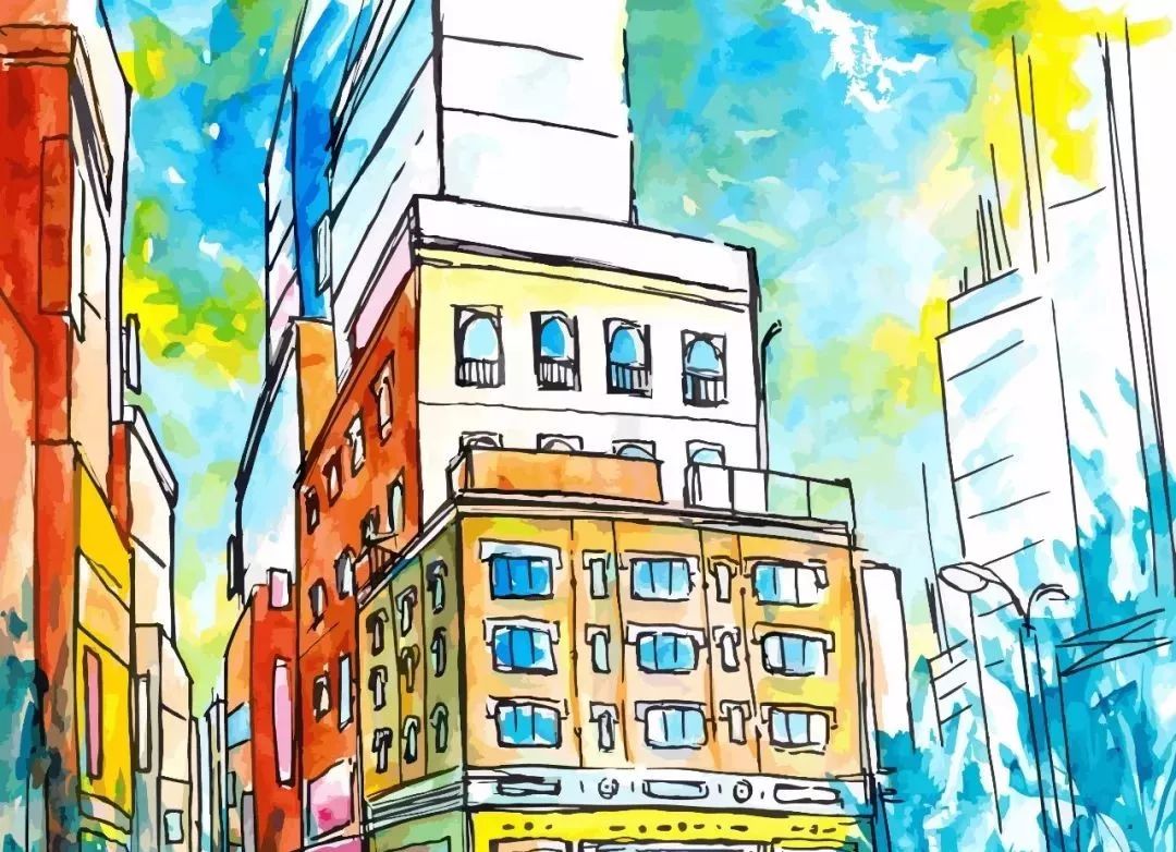 欧美手绘艺术大神场景插画作品，附赠AI源文件