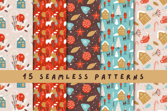 圣诞节&新年快乐主题矢量插画eps图形素材合集