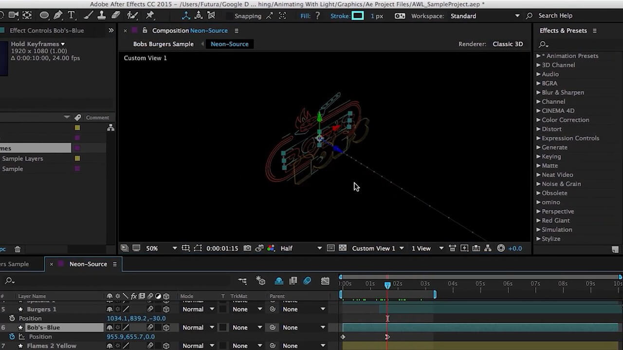 用AE制作灯光动画教程
