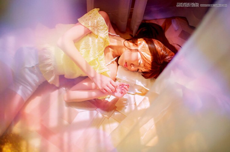 巧用PS混合模式调出花朵人像曝光效果