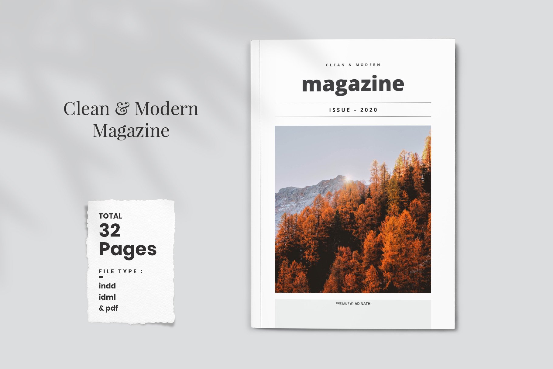 18个简洁大气的欧美杂志画册主题设计素材包