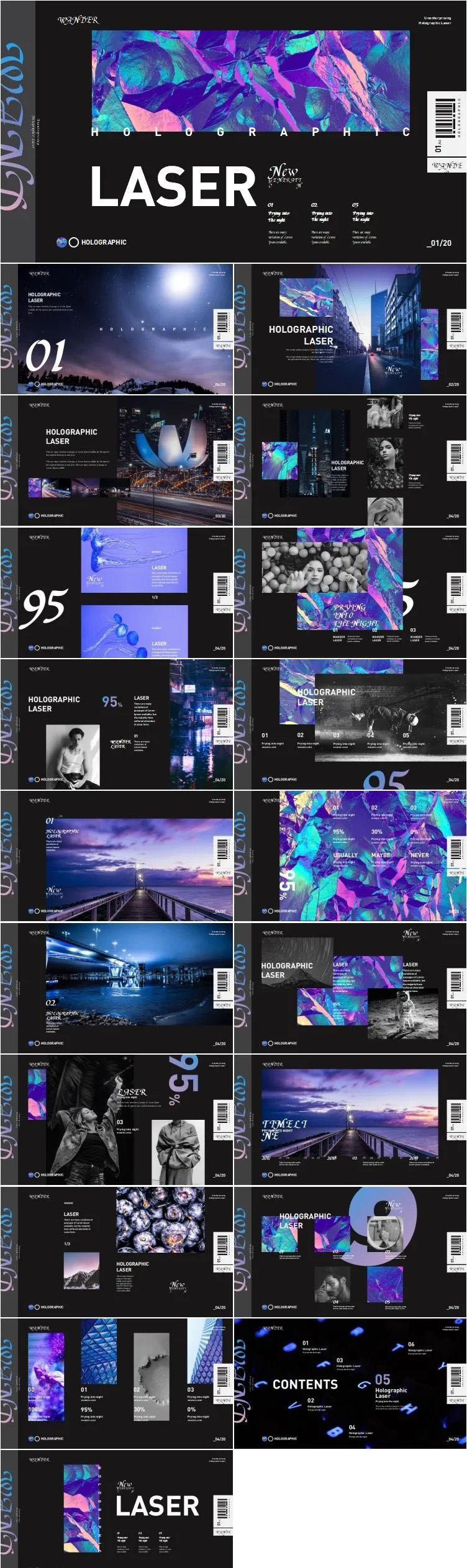 价值万元以上百款作品集PPT模板，究竟是长什么样的？