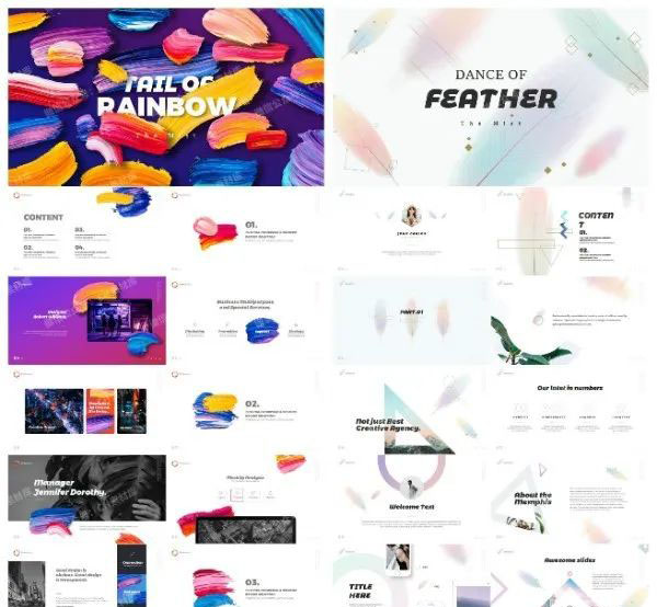 价值万元以上百款作品集PPT模板,究竟是长什么样的?