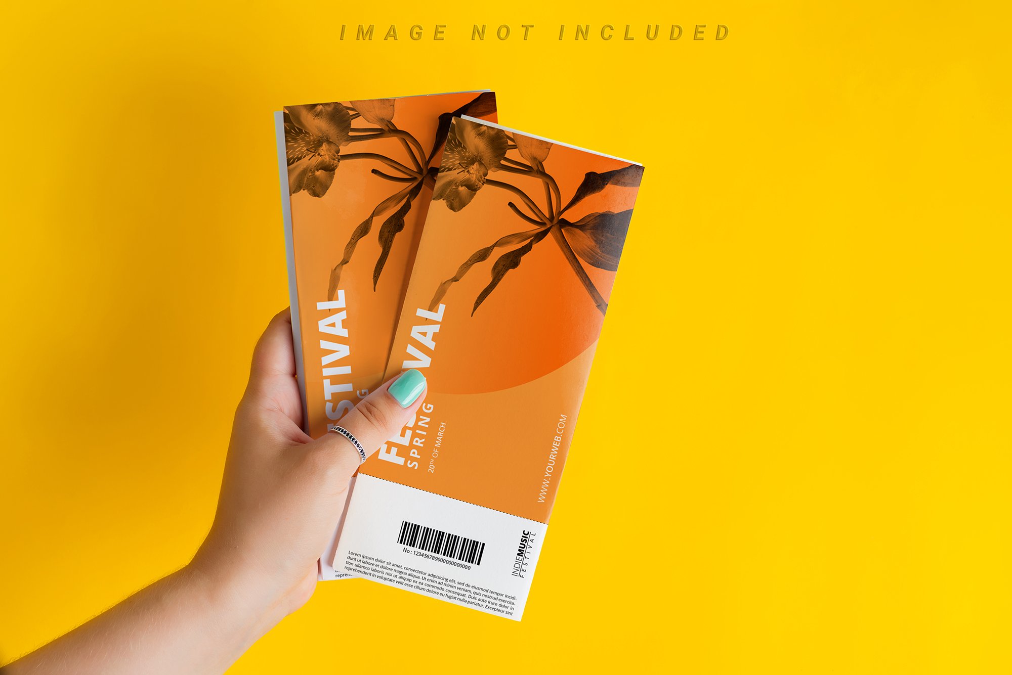 欧美风格精美三折页画册VI样机PSD素材