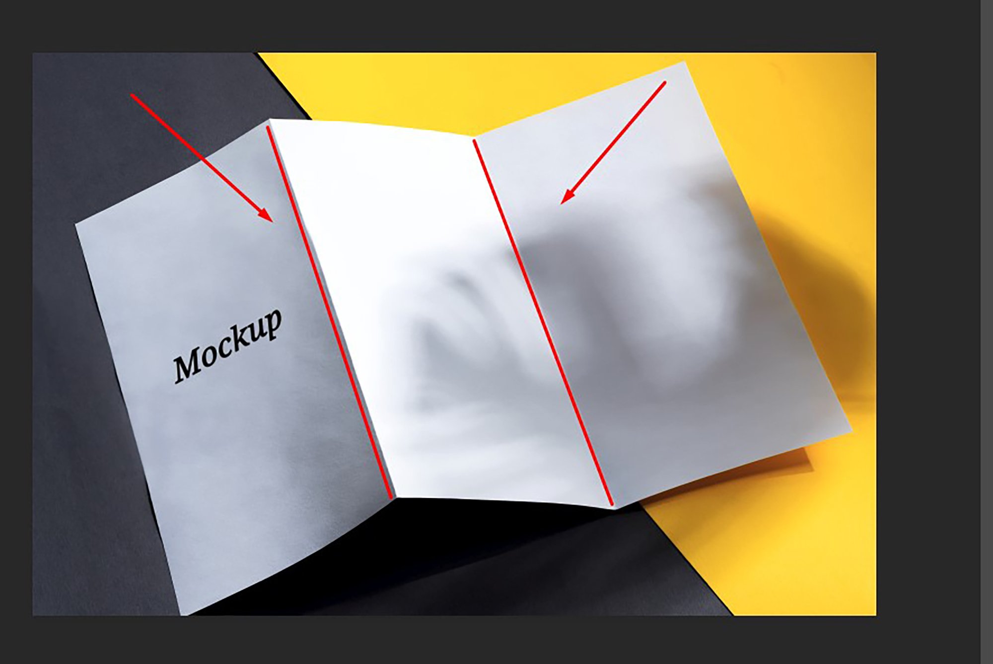 欧美风格精美三折页画册VI样机PSD素材