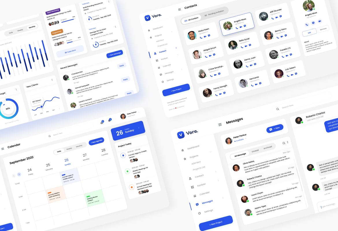 6个Saas后台管理UI KIT素材模版下载