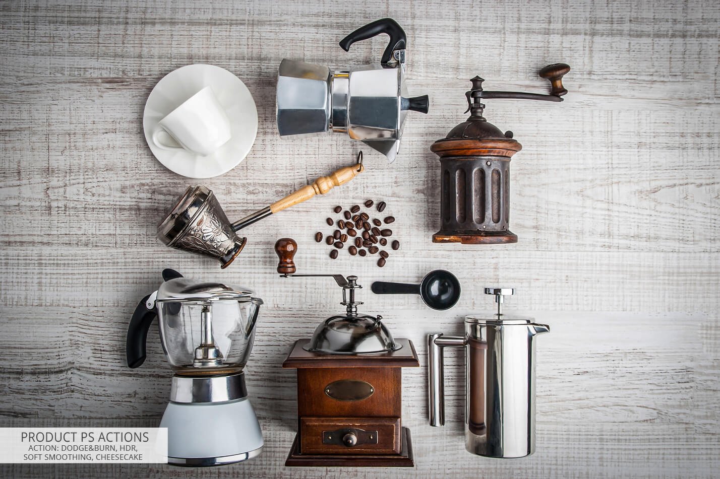 一组产品摄影高级色调PS滤镜动作素材