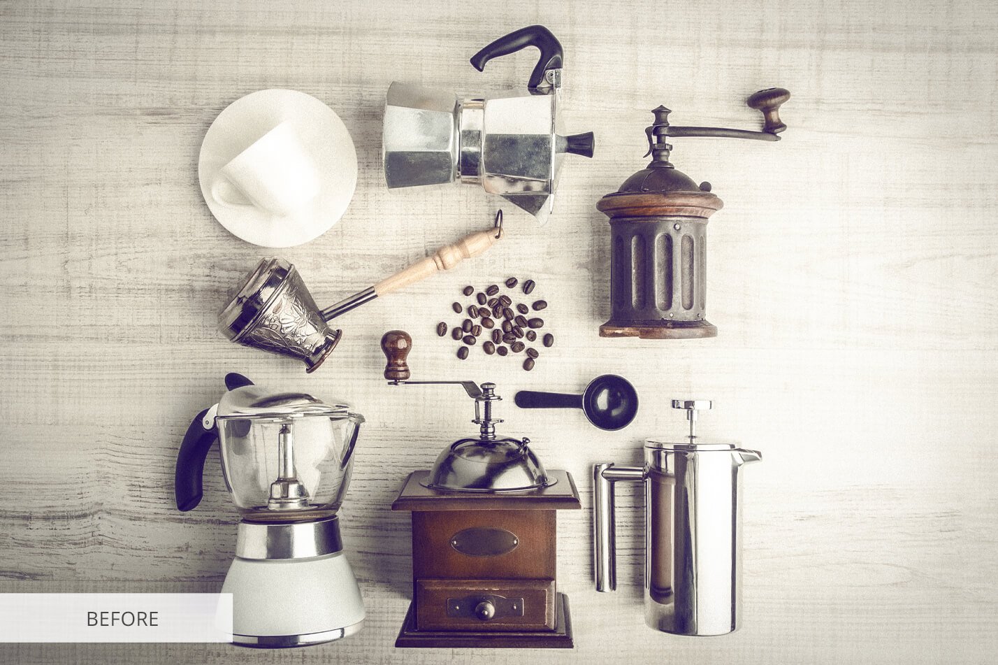 一组产品摄影高级色调PS滤镜动作素材