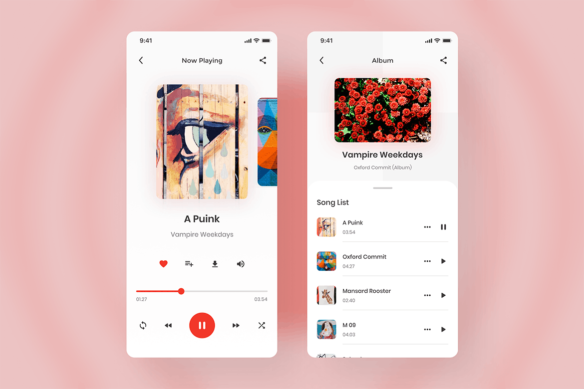 几个非常酷炫的音乐播放器APP应用程序UI
