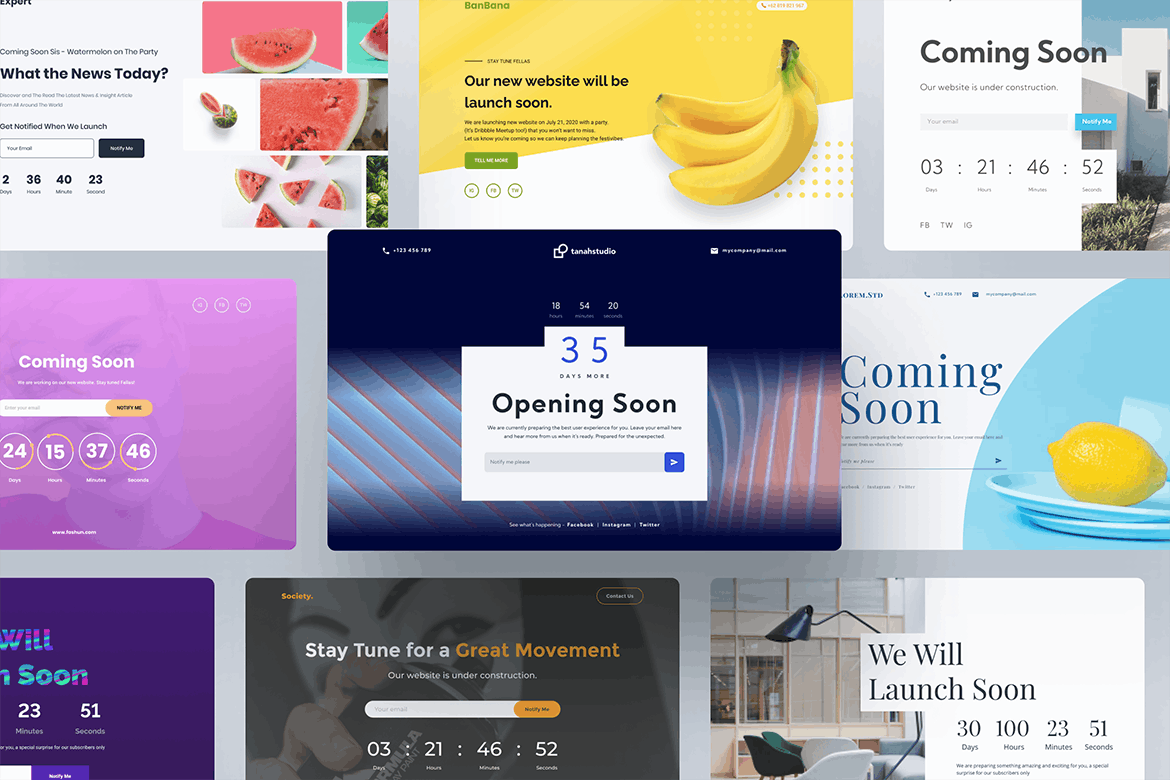 网站即将上线网页WEB创意设计模板
