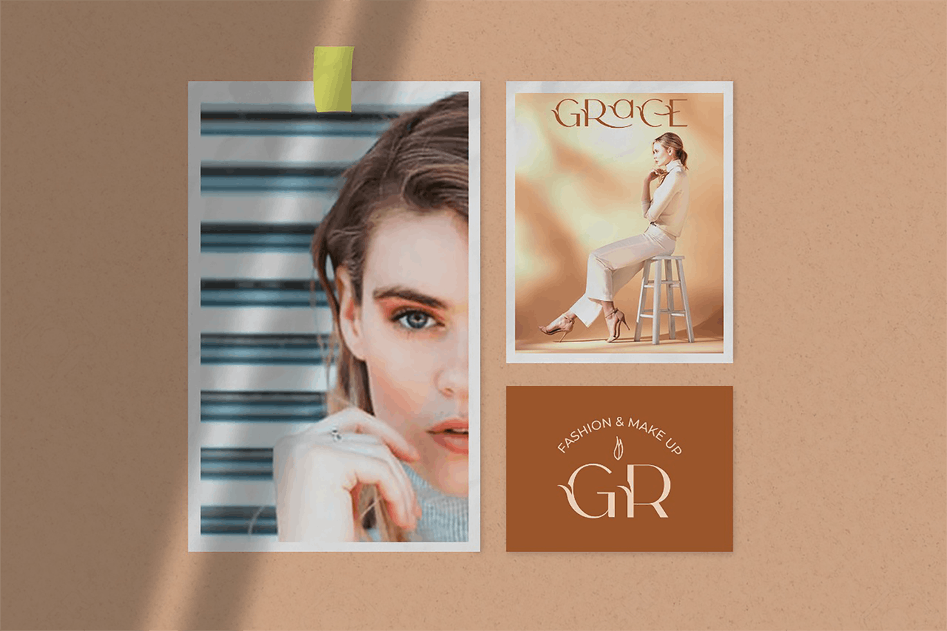 一组独特花朵植物树叶英文字体Camelia Sans