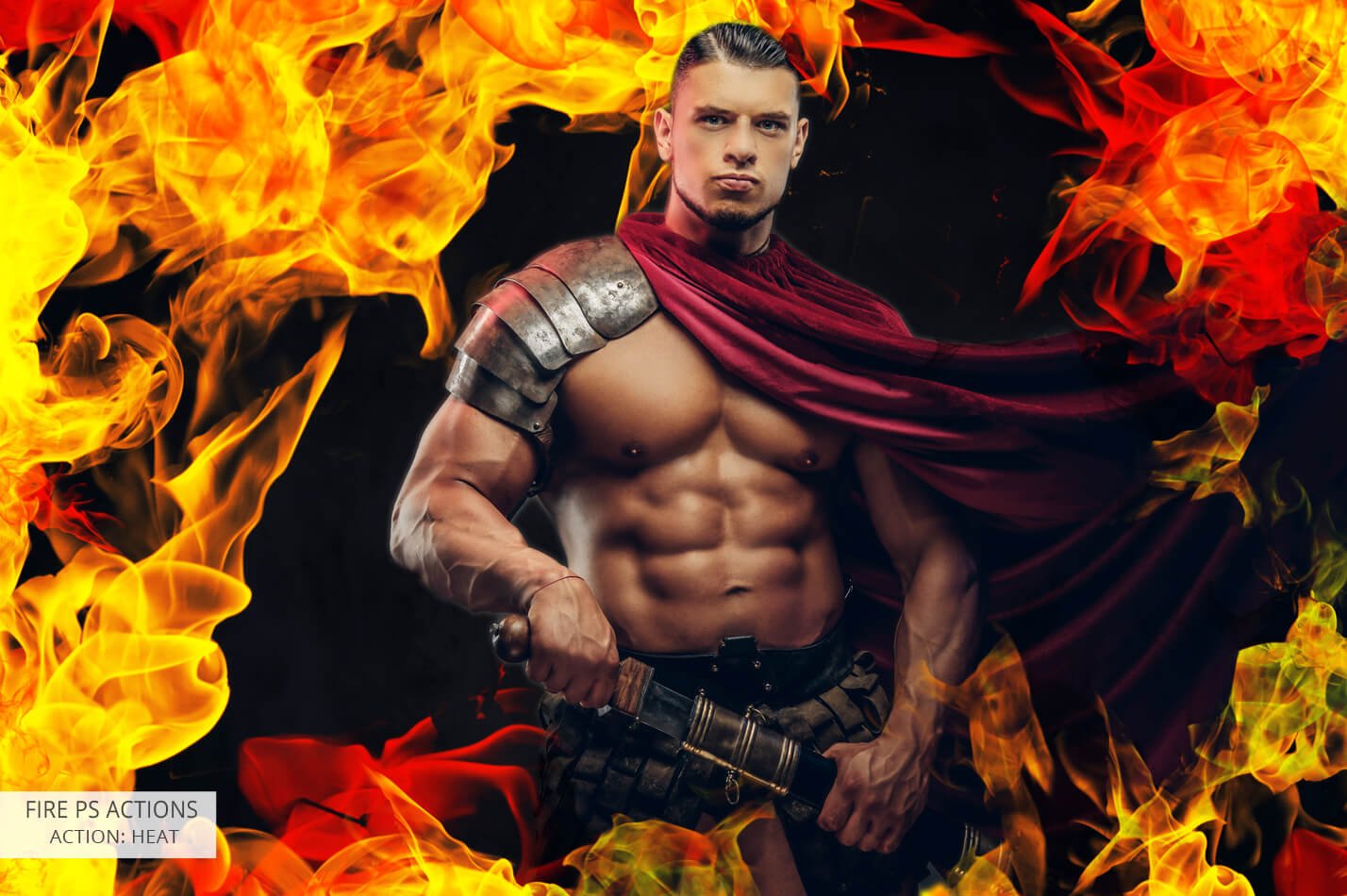 燃烧的火焰效果特效PS动作下载