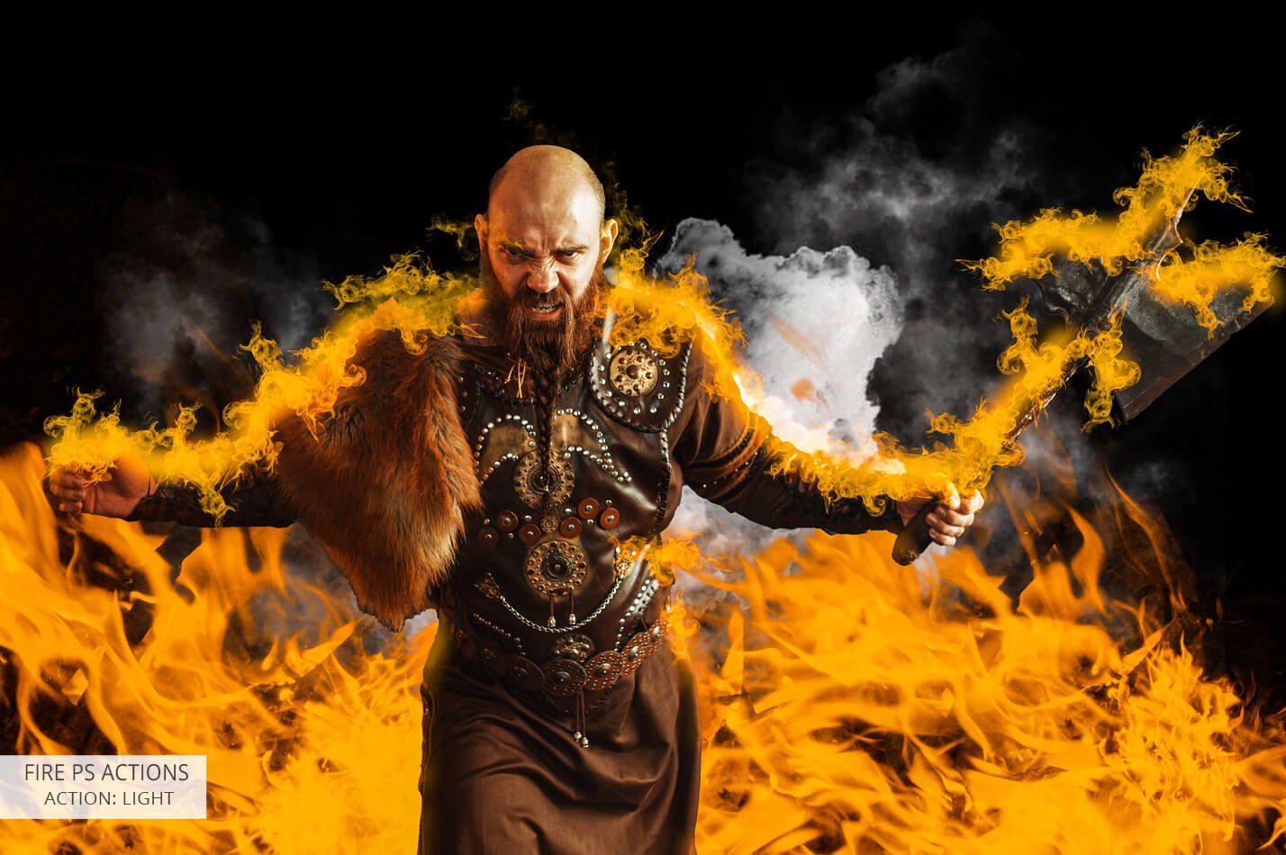 燃烧的火焰效果特效PS动作下载