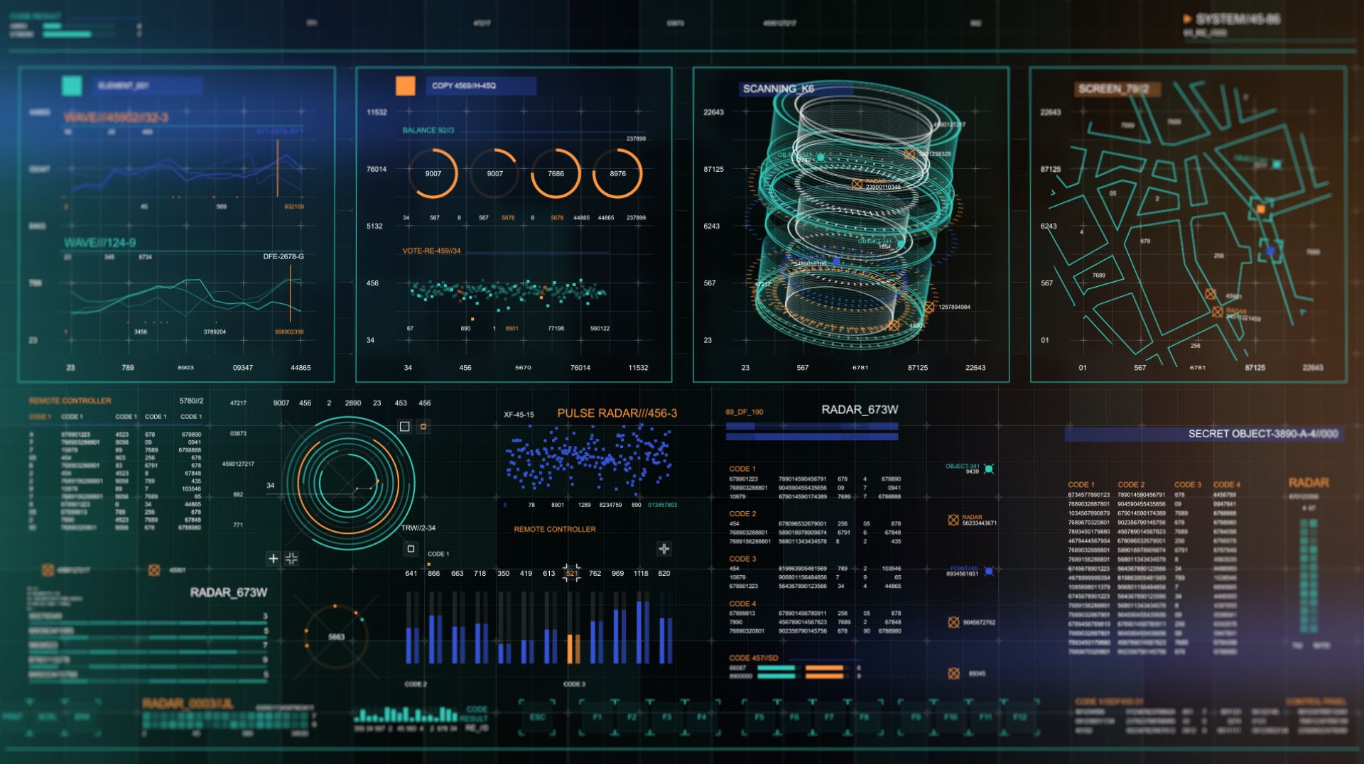 140+间谍高科技图表HUD元素AE视频素材