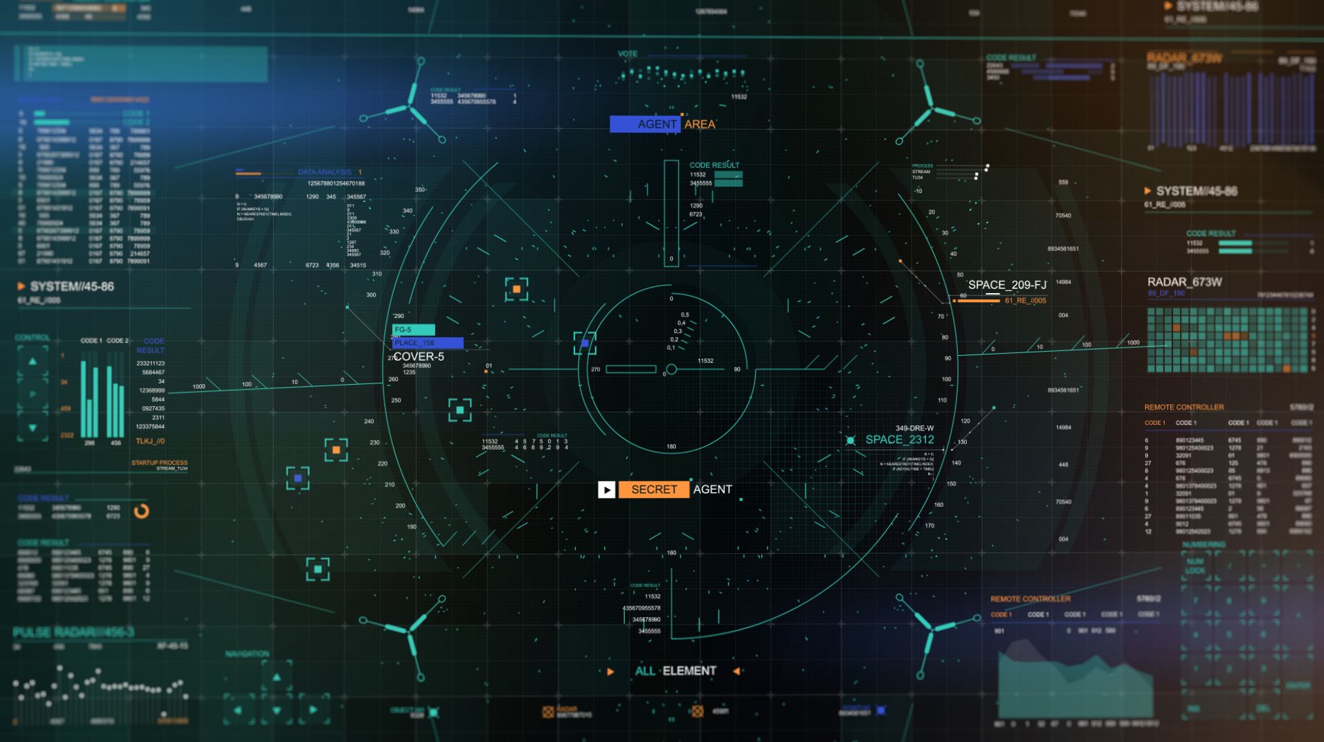 140+间谍高科技图表HUD元素AE视频素材
