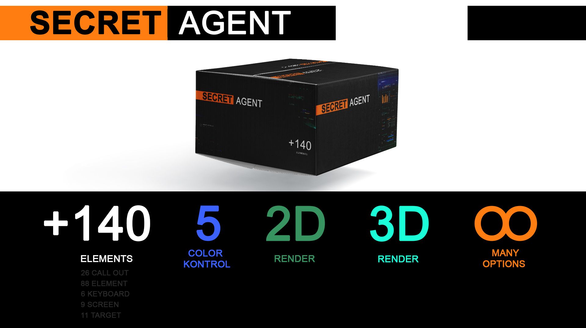 140+间谍高科技图表HUD元素AE视频素材