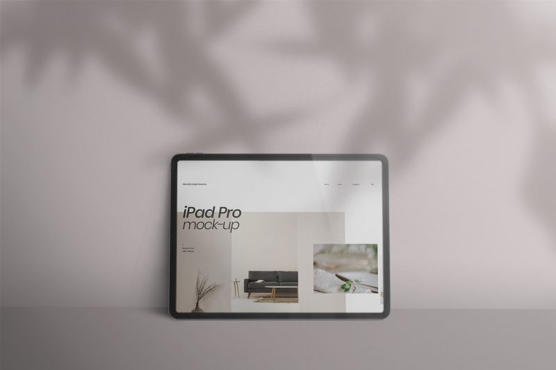 高品质阴影光影iPad Pro样机模型PSD素材