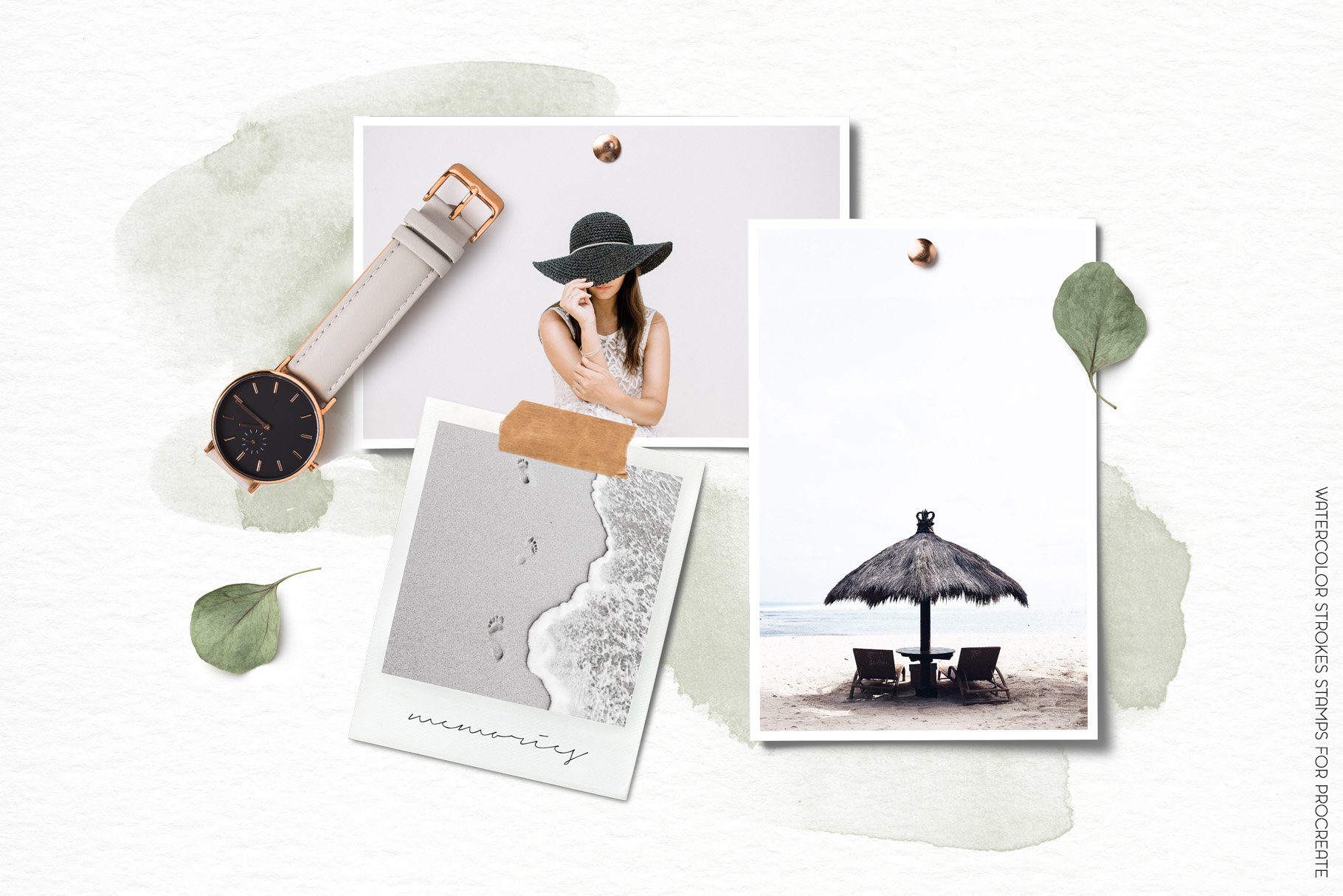 精品素材：457个高质量水彩Procreate笔刷素材下载