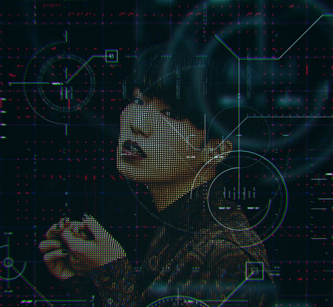 科技感HUD UI仪表盘效果PS动作下载