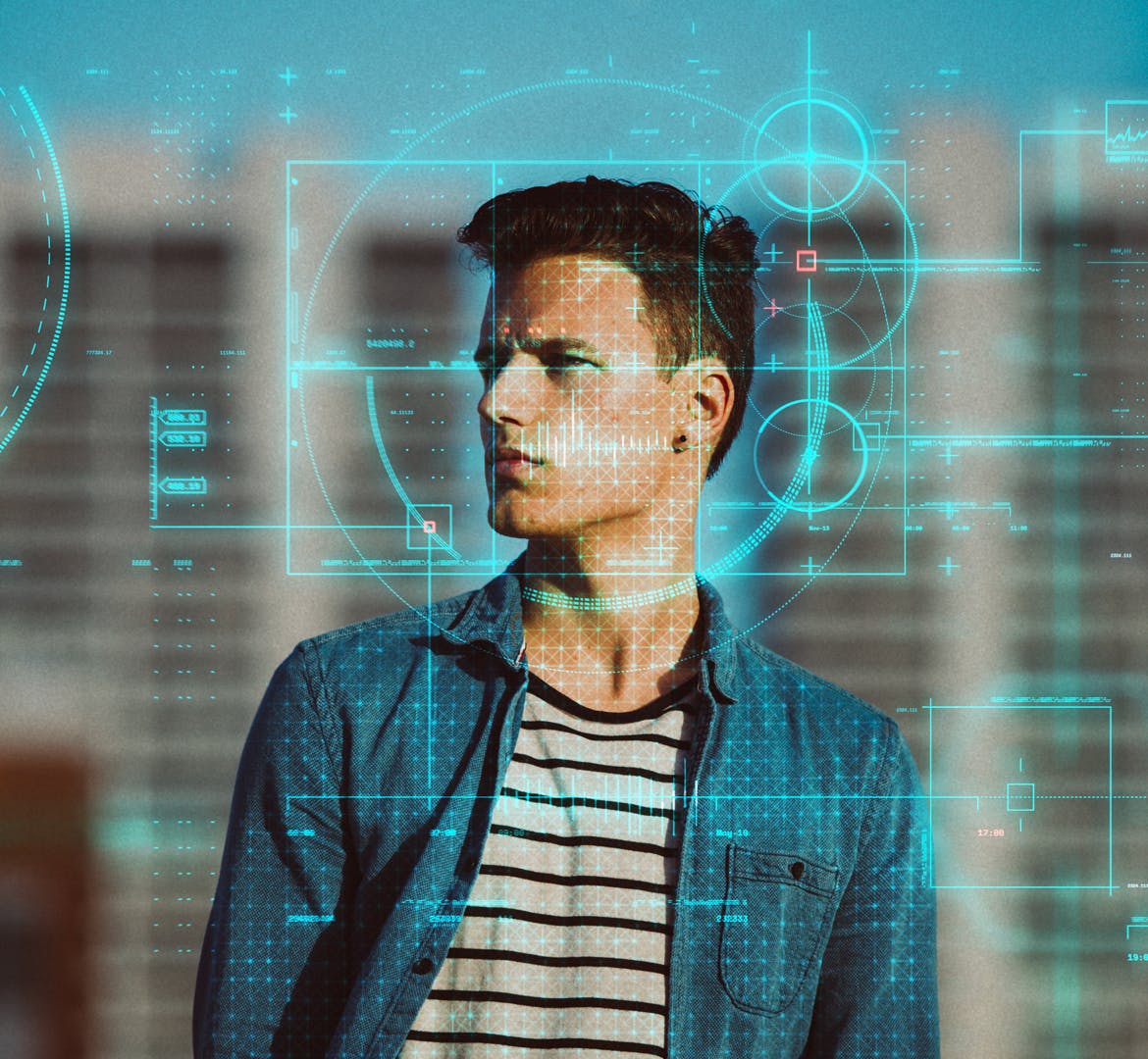 科技感HUD UI仪表盘效果PS动作下载