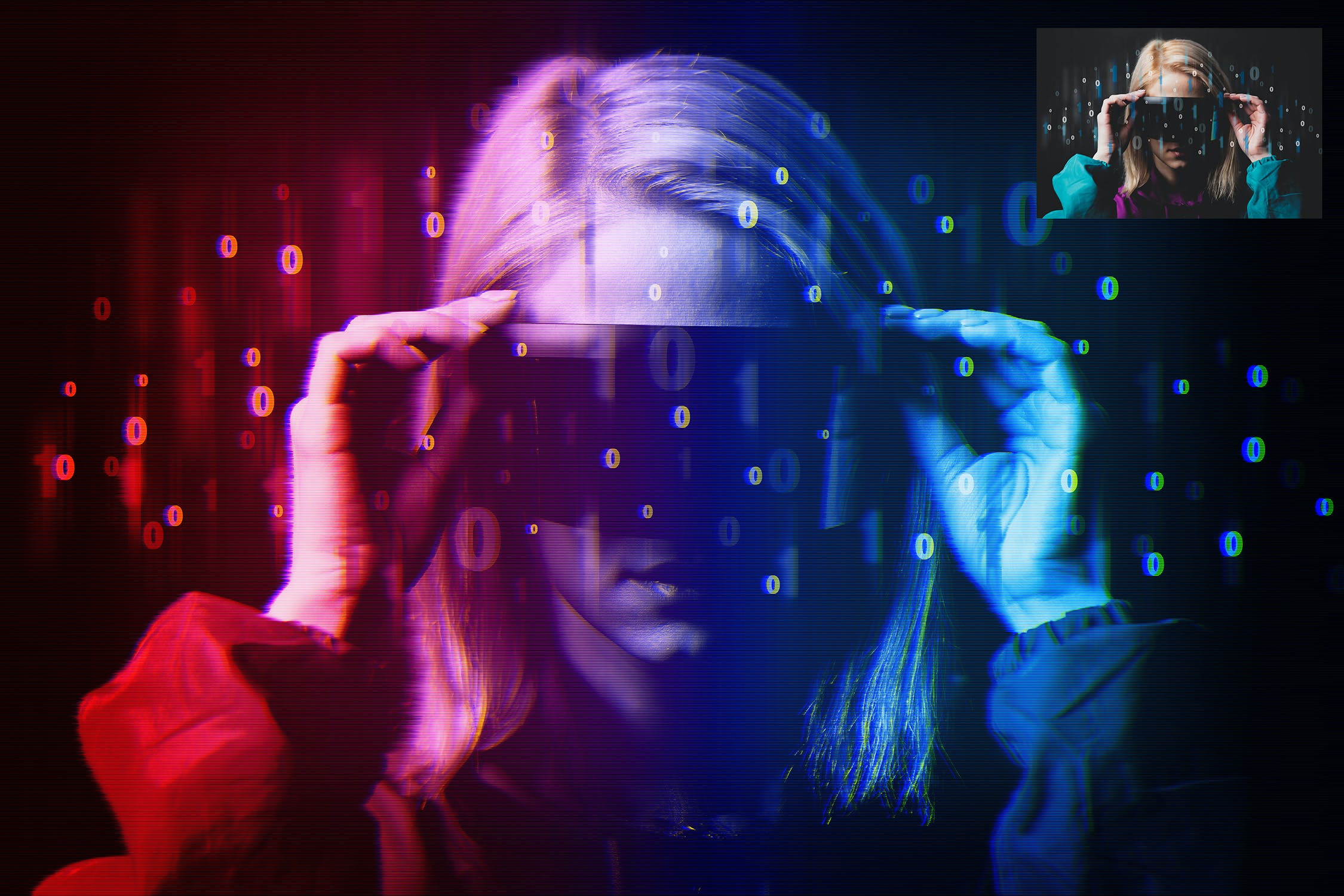 一键生成色彩视觉差的PS动作下载