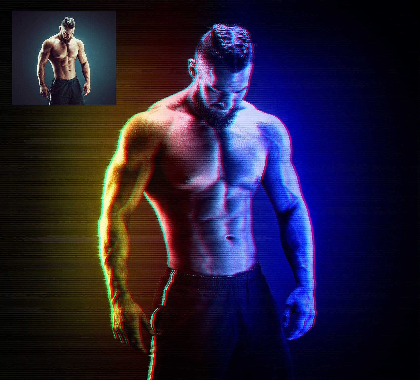 一键生成色彩视觉差的PS动作下载