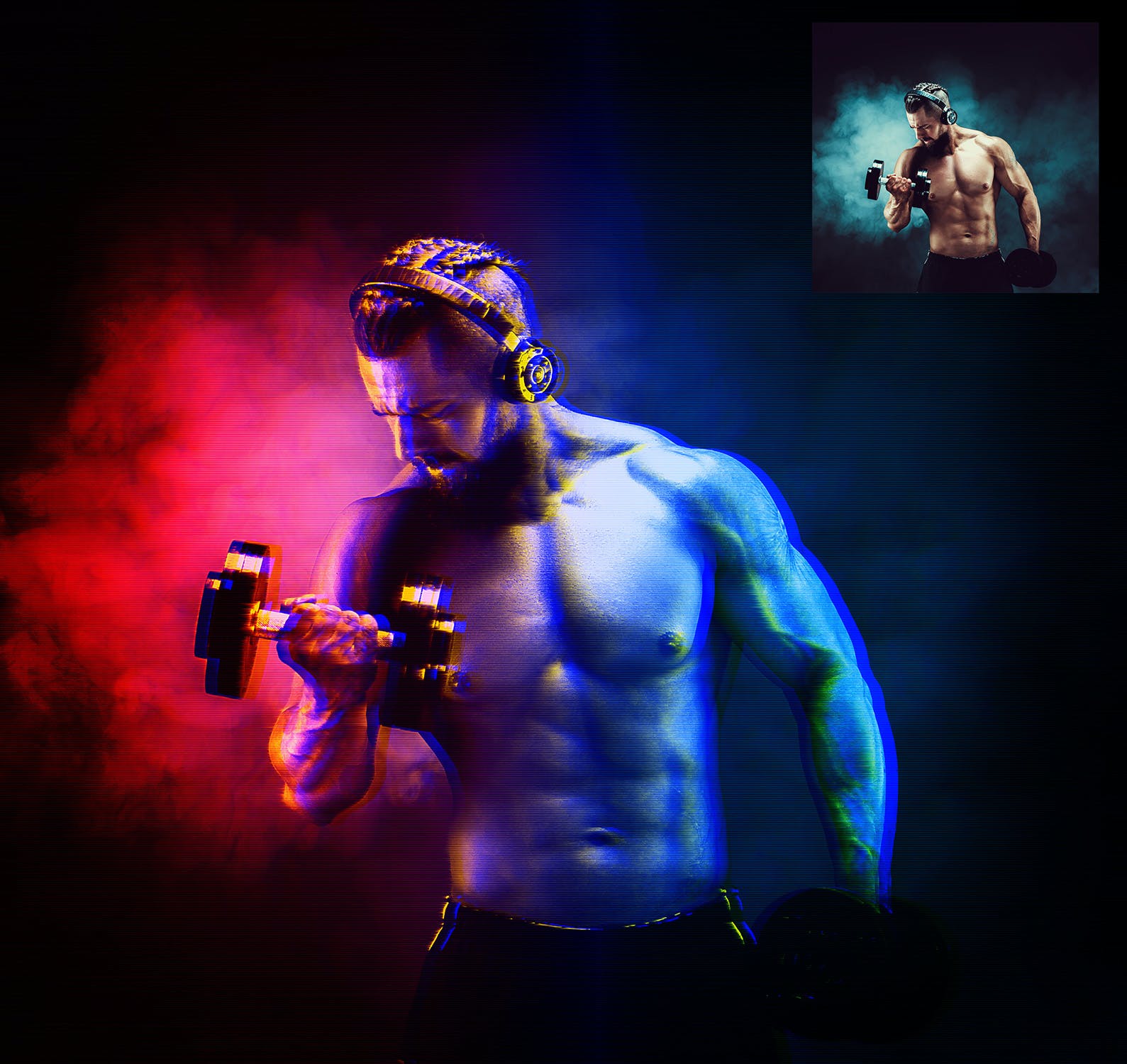 一键生成色彩视觉差的PS动作下载